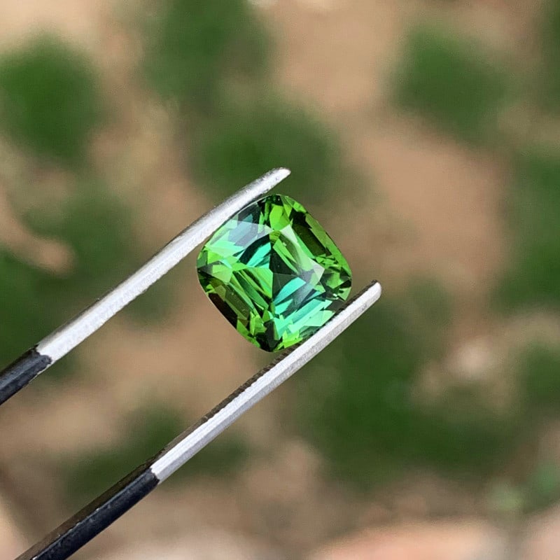 Natural Green Tourmaline Loose Gemstone For Ring Making, 3.2 - 3