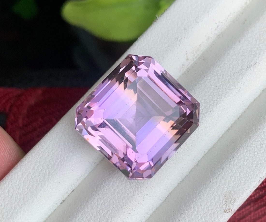 Natural Bi-Color Ametrine Gemstone: 26.30 ct Asscher Cut - 2