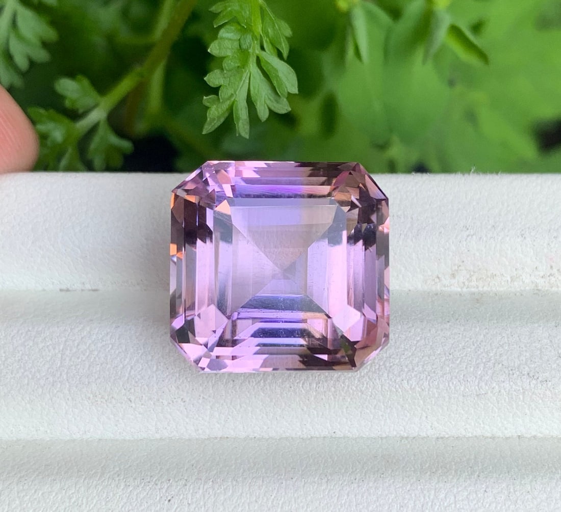 Natural Bi-Color Ametrine Gemstone: 26.30 ct Asscher Cut - 4