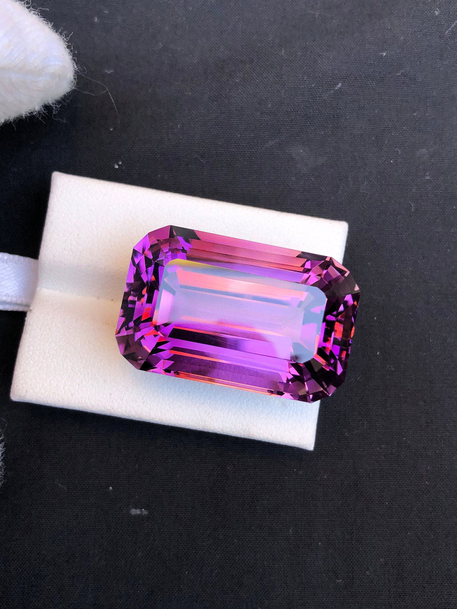 68.60 CT Emerald Cut Amethyst Gemstone: Deep Purple February Birthstone - 2