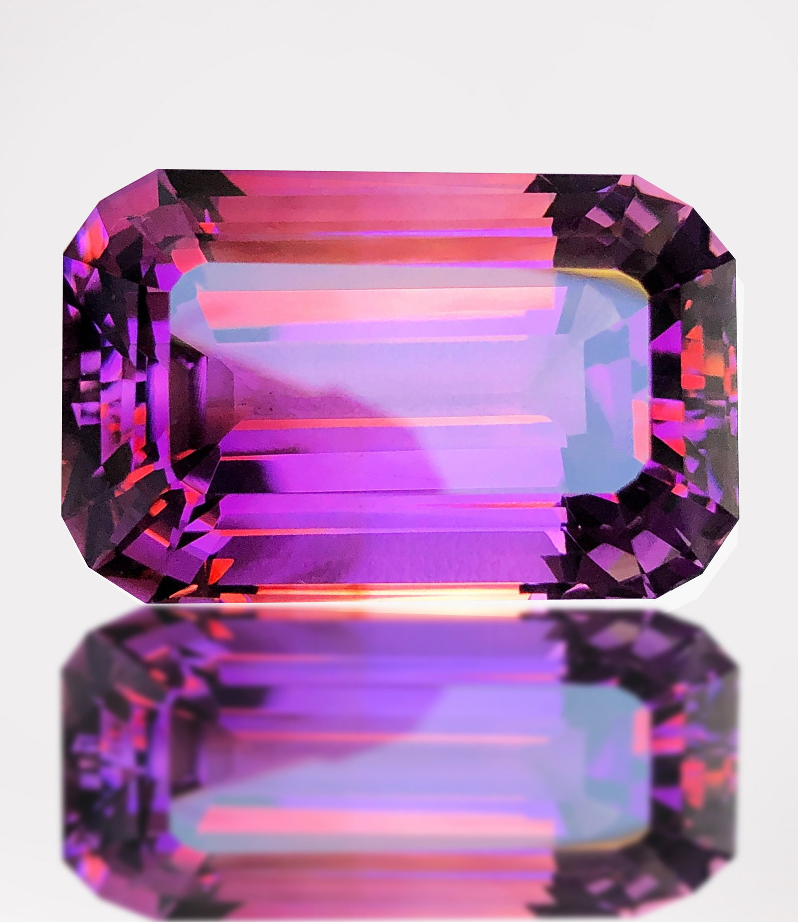 68.60 CT Emerald Cut Amethyst Gemstone: Deep Purple February Birthstone - 4