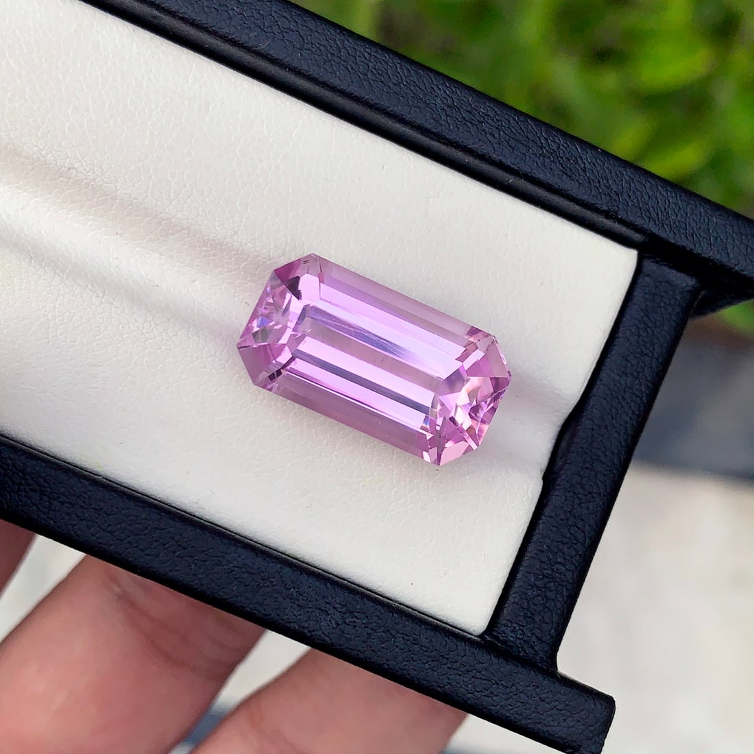 Lilac Kunzite Gemstone, Emerald Cut Kunzite Ring Stone, Flawless Kunzite - 5