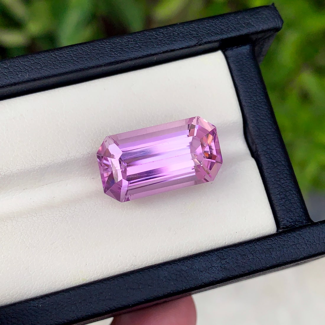 Lilac Kunzite Gemstone, Emerald Cut Kunzite Ring Stone, Flawless Kunzite - 6