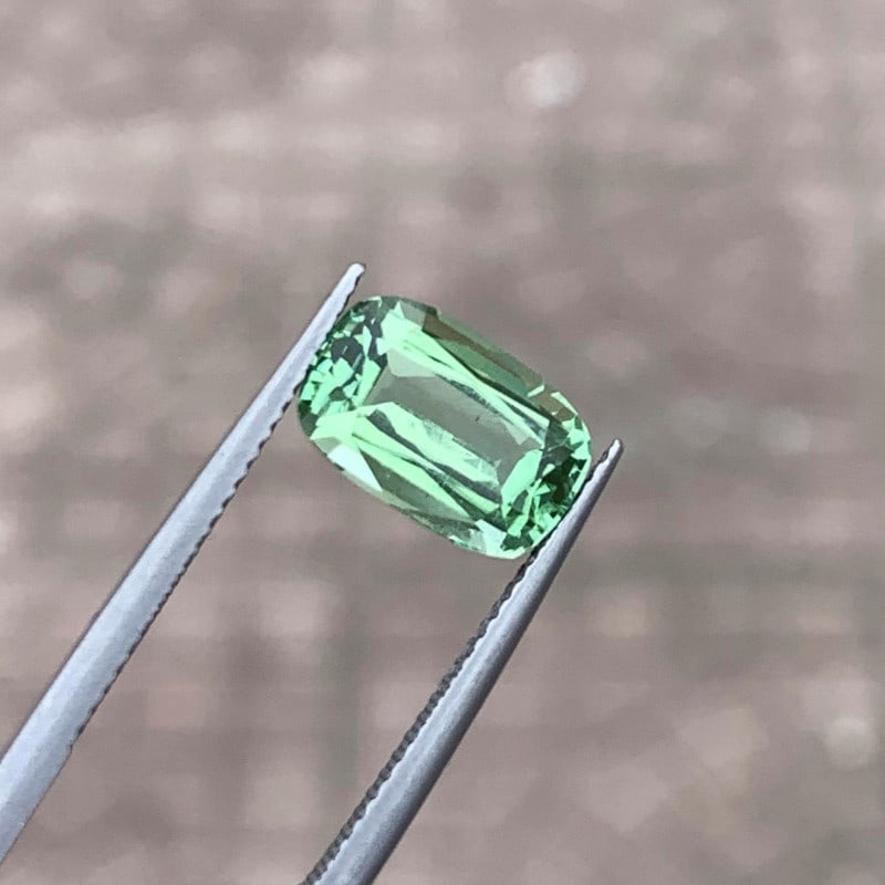 Mint Green Tourmaline Loose Gemstone, Faceted Tourmaline Ring Stone, 3.60CT - 2