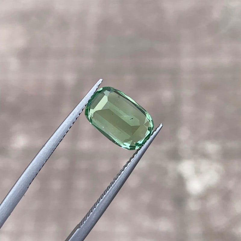 Mint Green Tourmaline Loose Gemstone, Faceted Tourmaline Ring Stone, 3.60CT - 4