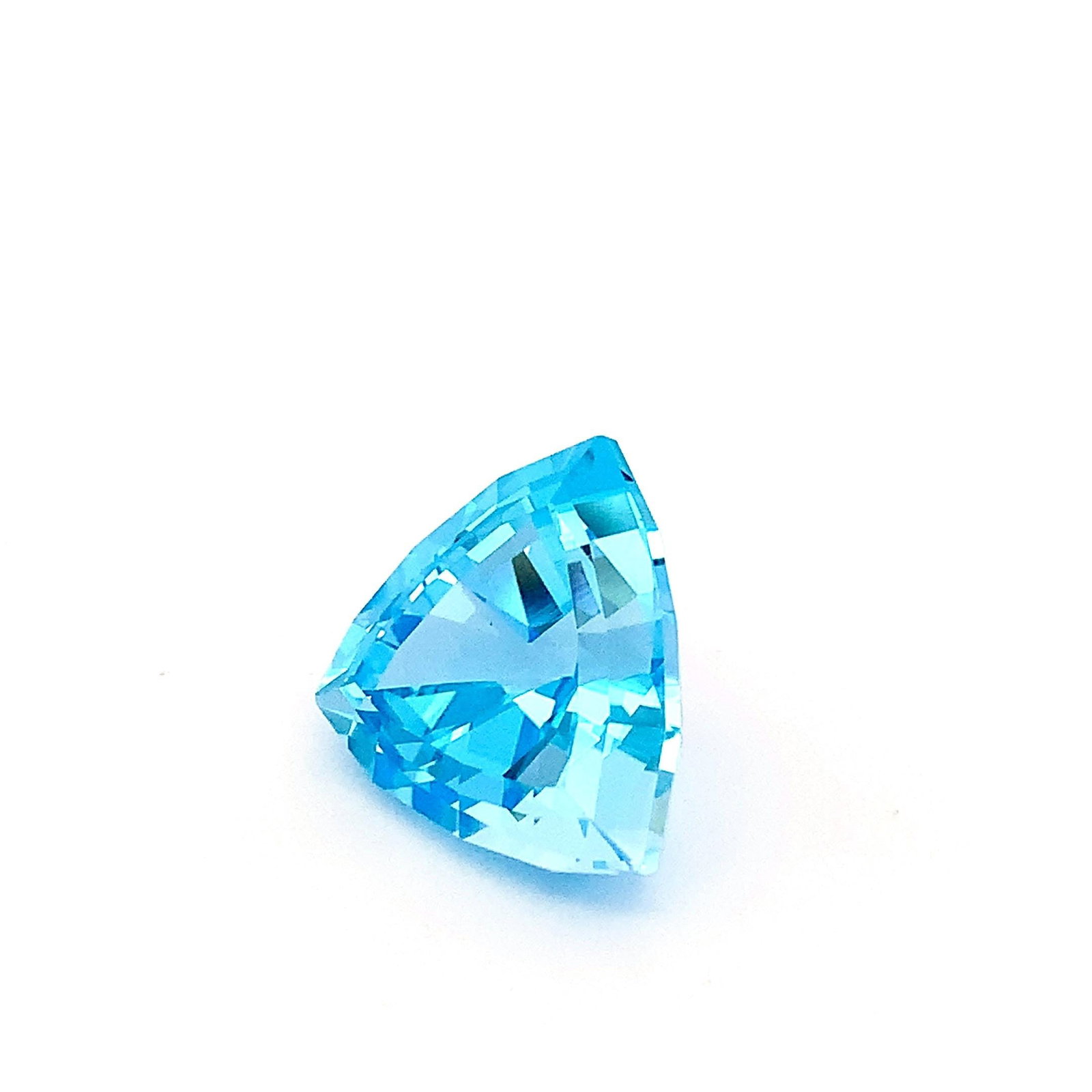 29.50 Pendant Size Swiss Blue Topaz Fancy Trillion Cut Loose Gemstone - 2