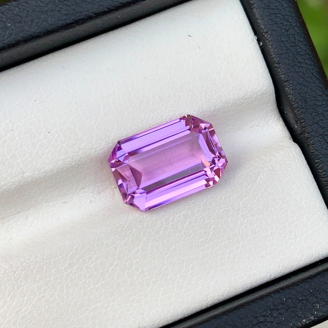 Lilac Kunzite Ring Stone, Natural Kunzite Loose Gemstone, Emerald Cut (1 of 4)