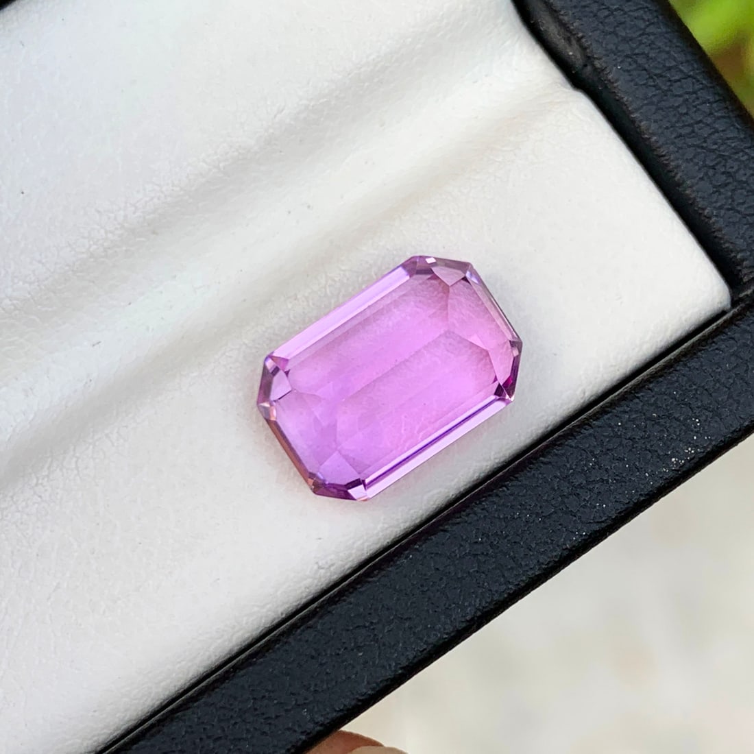 Lilac Kunzite Ring Stone, Natural Kunzite Loose Gemstone, Emerald Cut - 2
