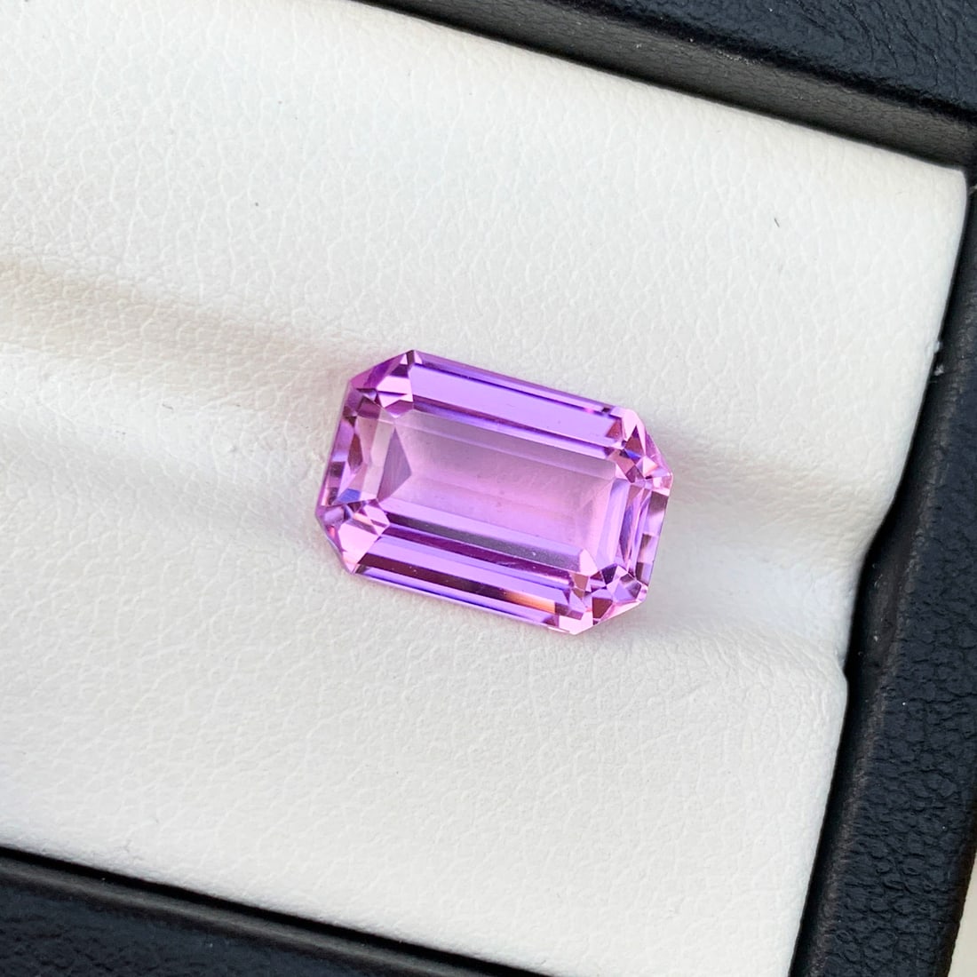 Lilac Kunzite Ring Stone, Natural Kunzite Loose Gemstone, Emerald Cut - 4
