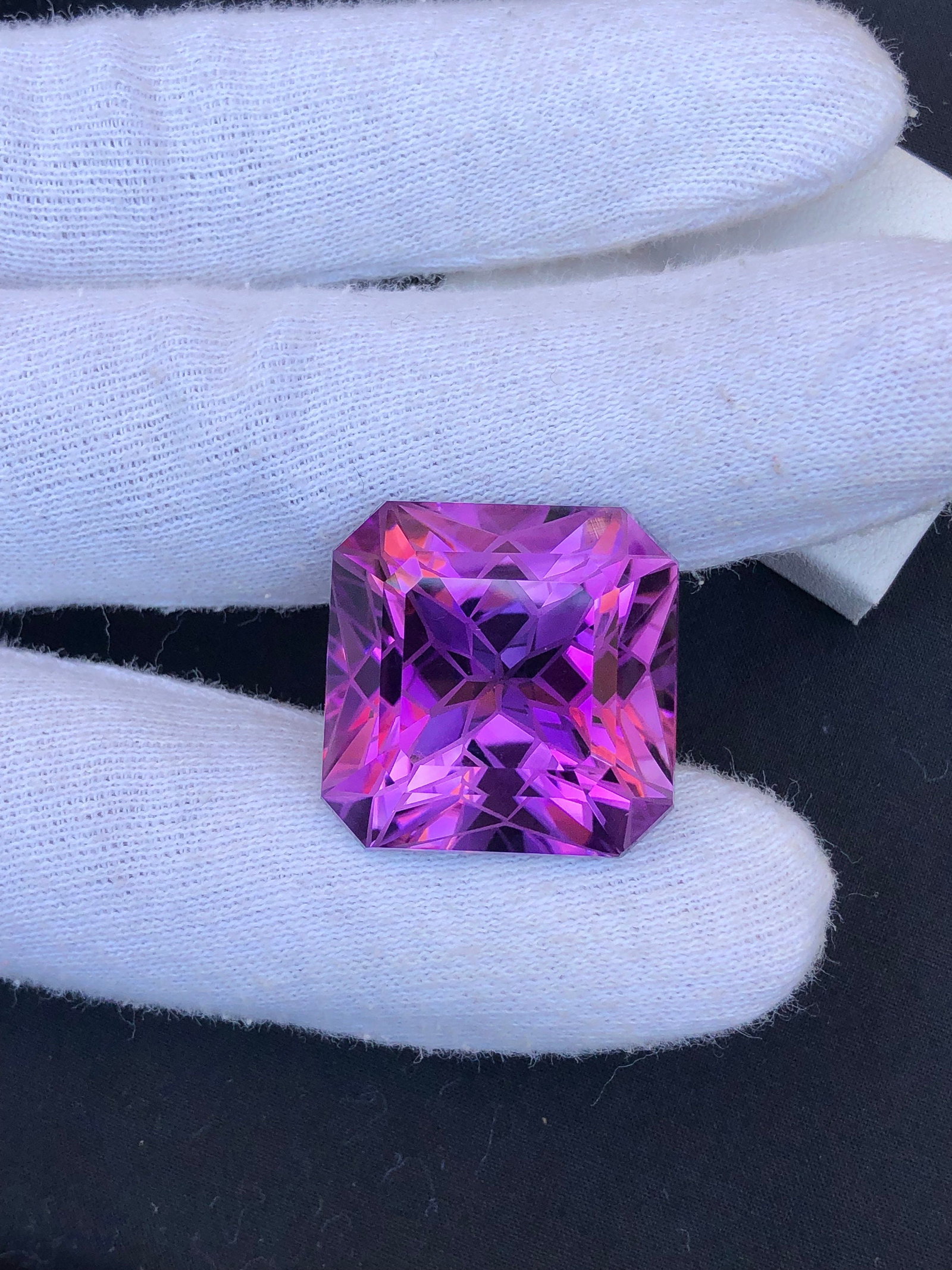69.05 Carat Purple Amethyst Gemstone: Ascher Cut Loose Stone (1 of 3)