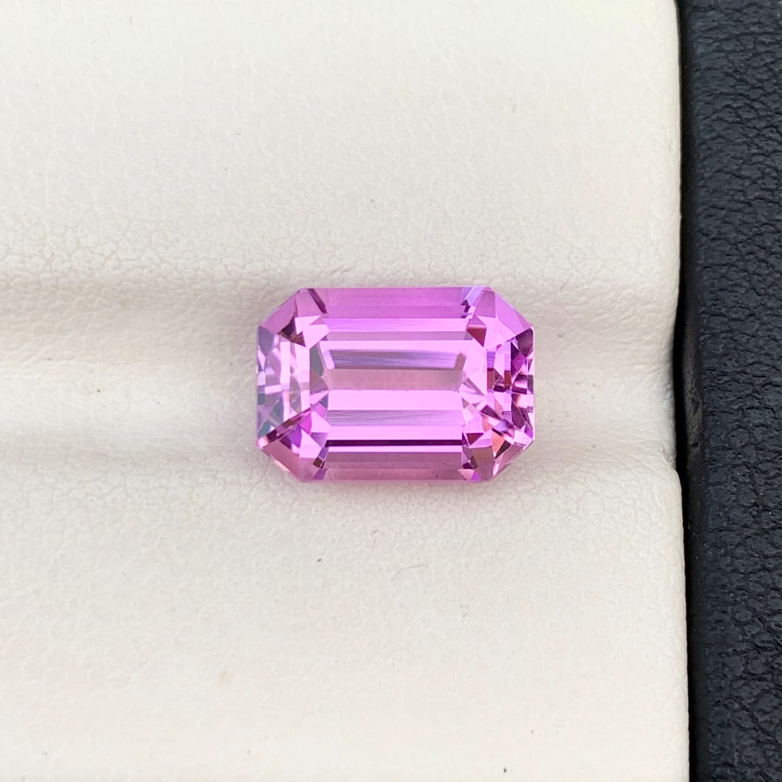 Flawless Kunzite Gemstone, Pink Kunzite Ring Stone, Emerald Cut Kunzite - 4