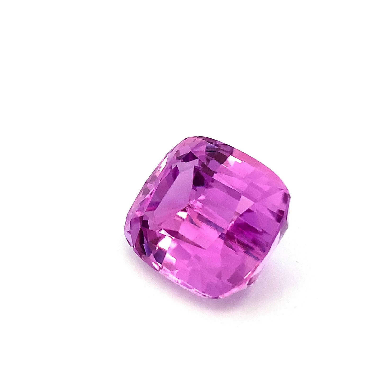 Deep Pink Natural Kunzite Gemstone, Faceted Cushion Shape Stone 62.155 Carat - 4