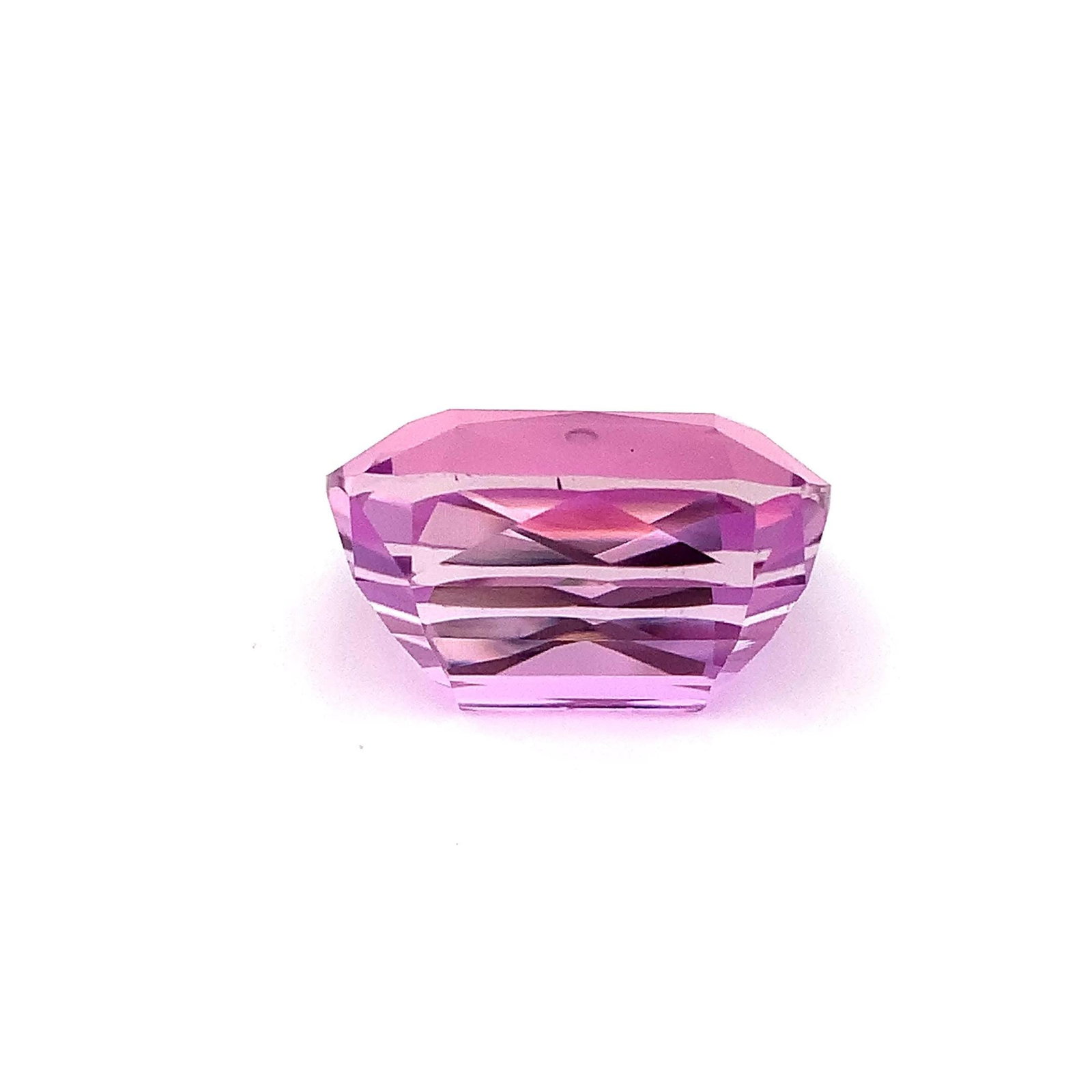 Deep Pink Natural Kunzite Gemstone, Faceted Cushion Shape Stone 62.155 Carat - 6