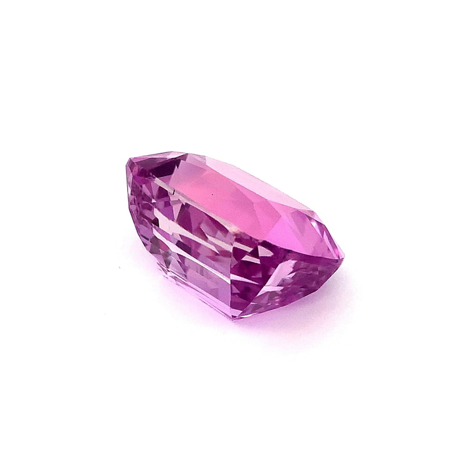Deep Pink Natural Kunzite Gemstone, Faceted Cushion Shape Stone 62.155 Carat - 7