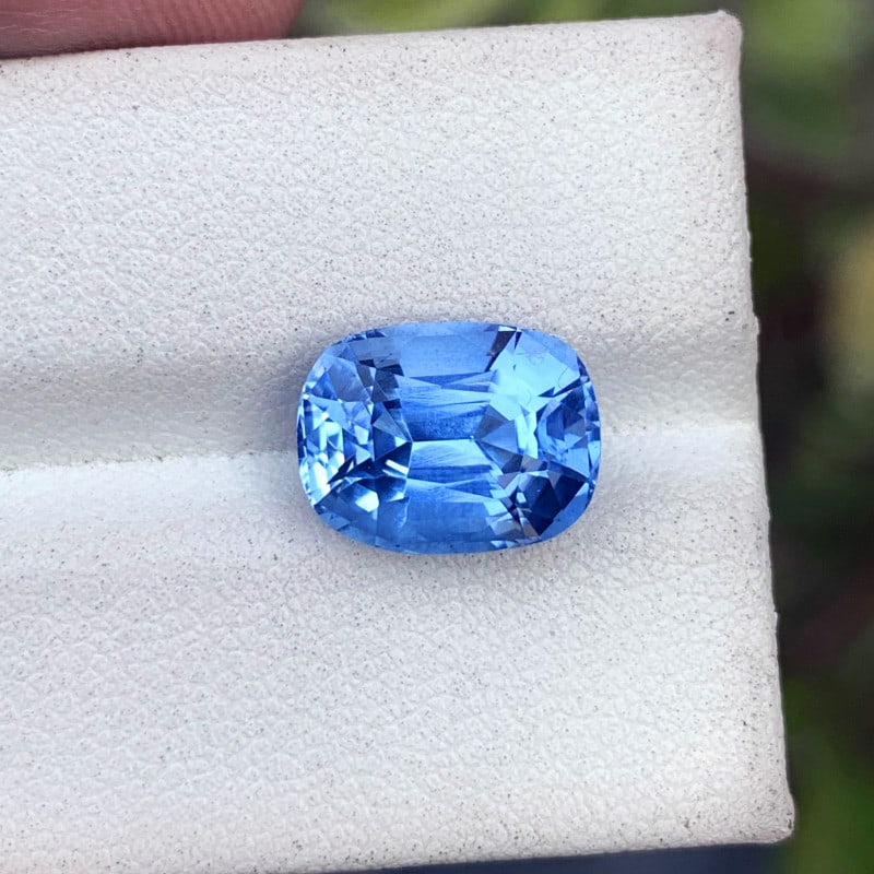 Deep Blue Aquamarine Gemstone For Ring, Faceted Aquamarine Ring Stone, 4.95 - 2