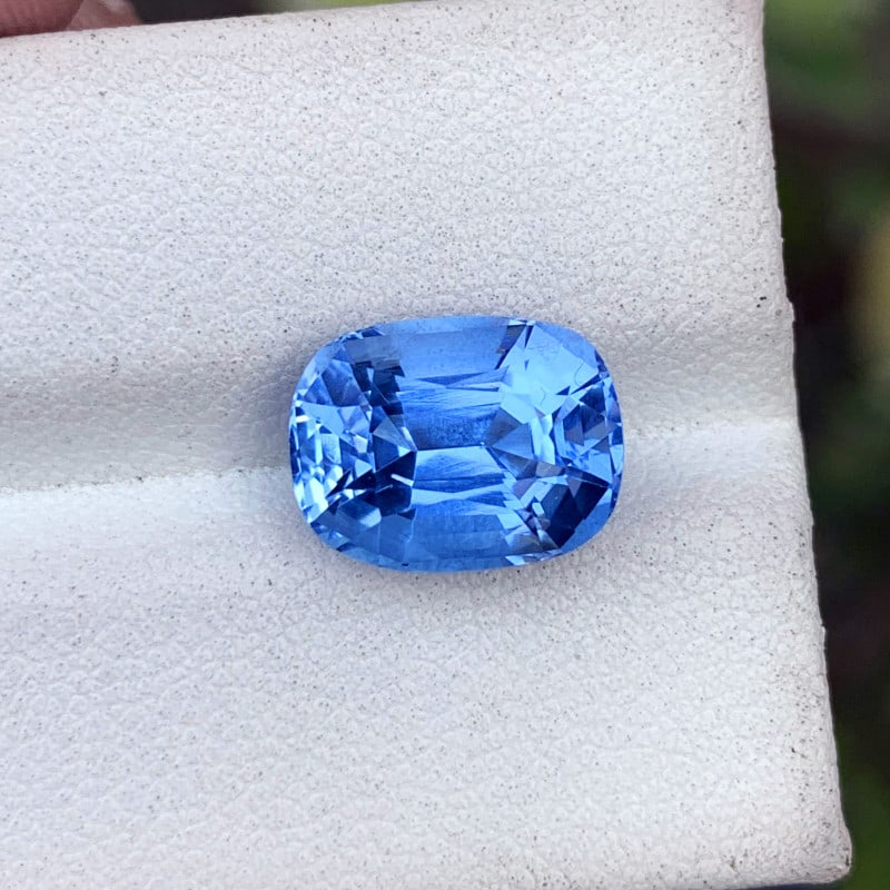 Deep Blue Aquamarine Gemstone For Ring, Faceted Aquamarine Ring Stone, 4.95 - 5