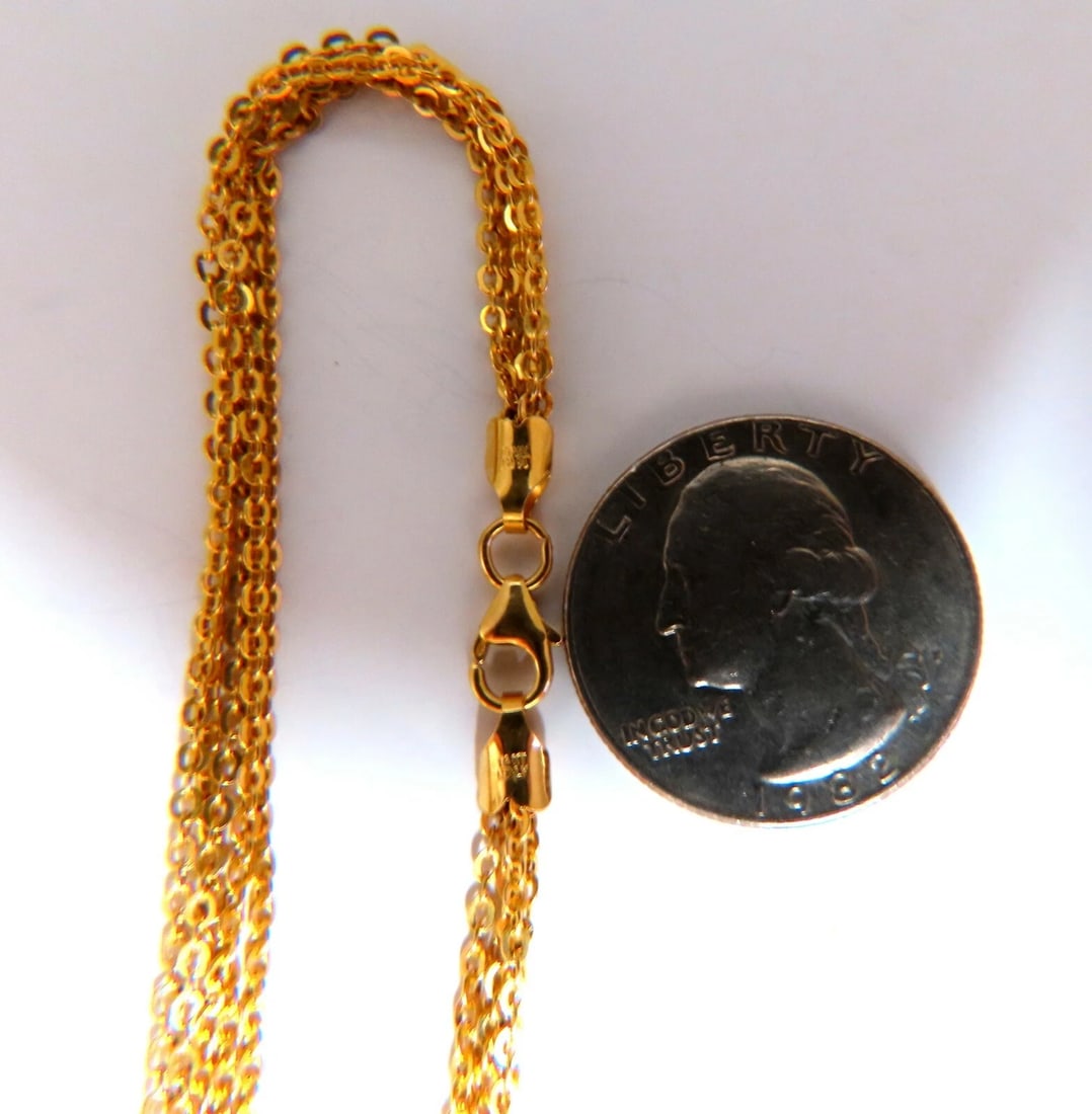 14kt gold 5 combined multichain link bracelet** - 2
