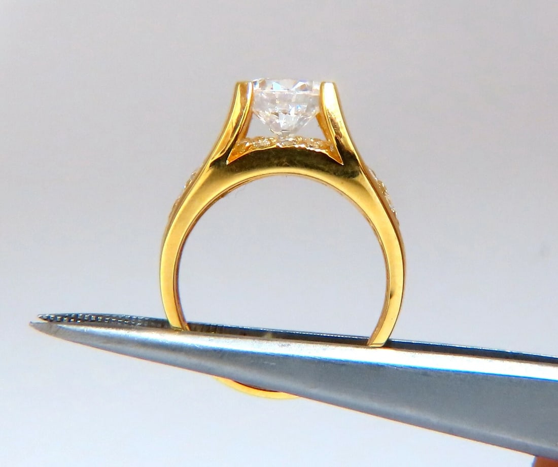 4ct CZ 14kt Gold Ring *v - 3