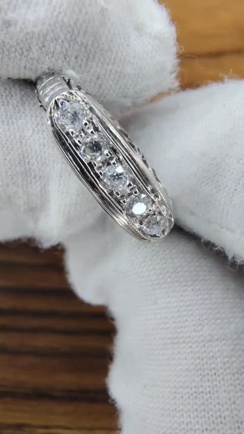 .50ct Natural Diamonds Old Mine Vintage Ring 14kt gold *v - 2