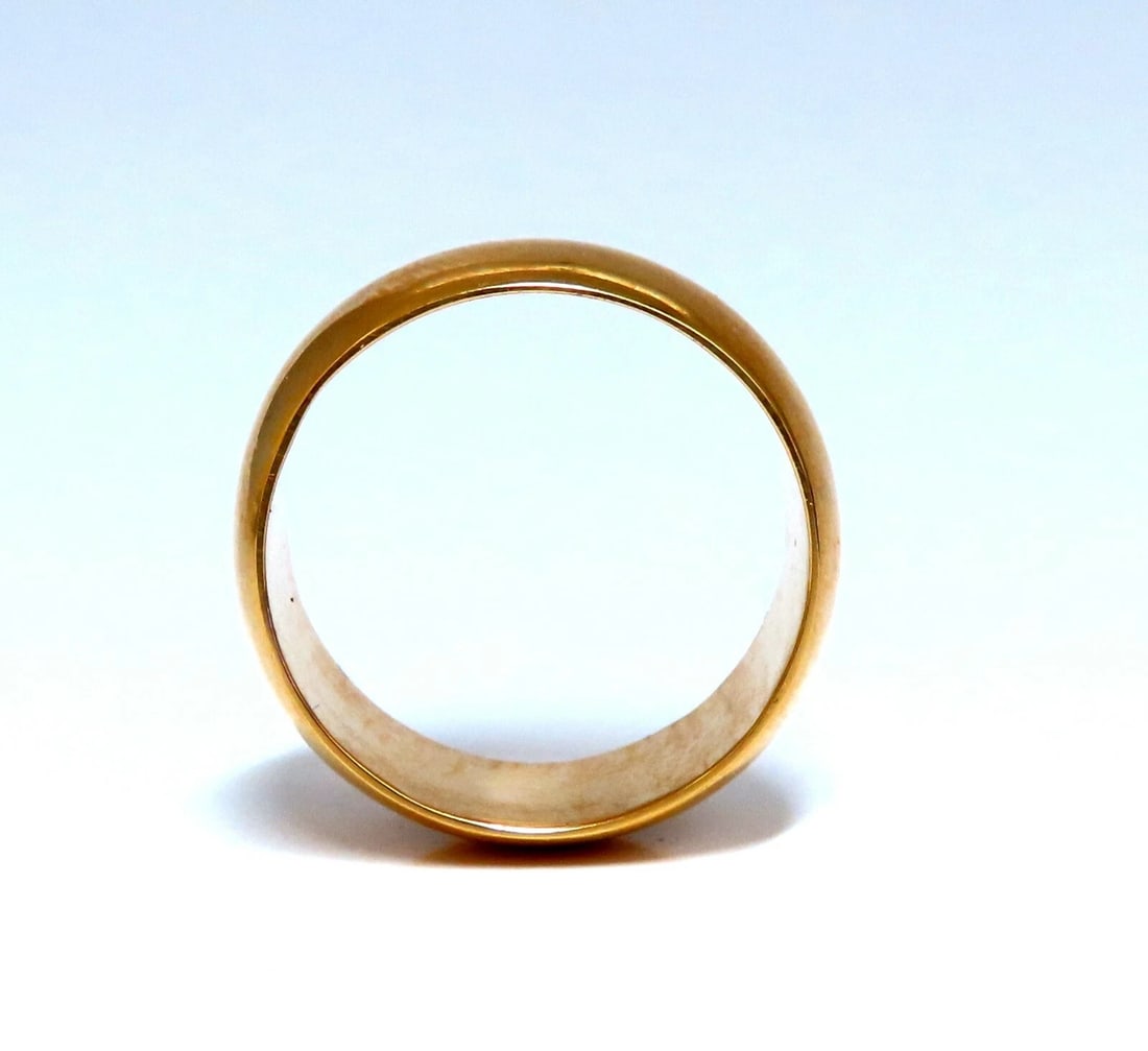 11.1mm Wide Classic 14kt Gold Band Semi Domed High Shine** - 4