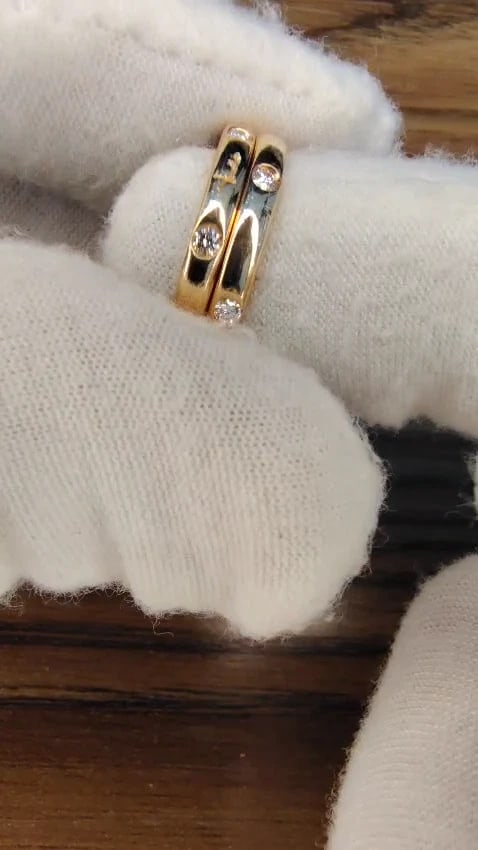 .26ct Round Diamonds Twin Bands Ring 18kt *v - 2