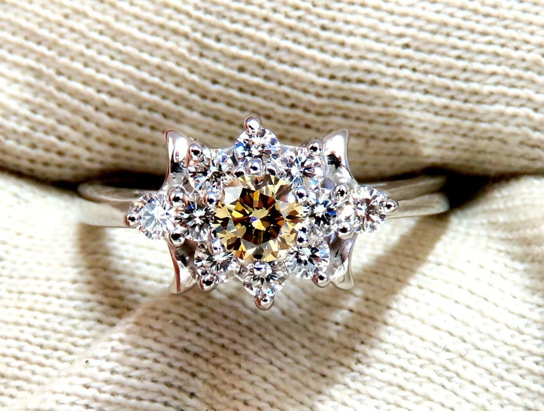 .40ct Natural Fancy Color Yellow Brown Diamond Ring 14kt *v - 5