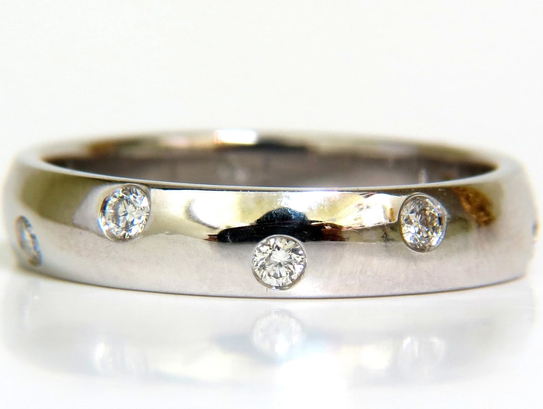 .50ct Natural Round Diamonds eternity thick band 14kt Gold Size 8.25**: Title: .50ct Natural Round Diamonds eternity thick band 14kt Gold Size 8.25** Description: MAGNIFICENT JEWELS Modern Deco Eternity Durability at its best .50ct. Natural Diamonds Rounds and full cuts G