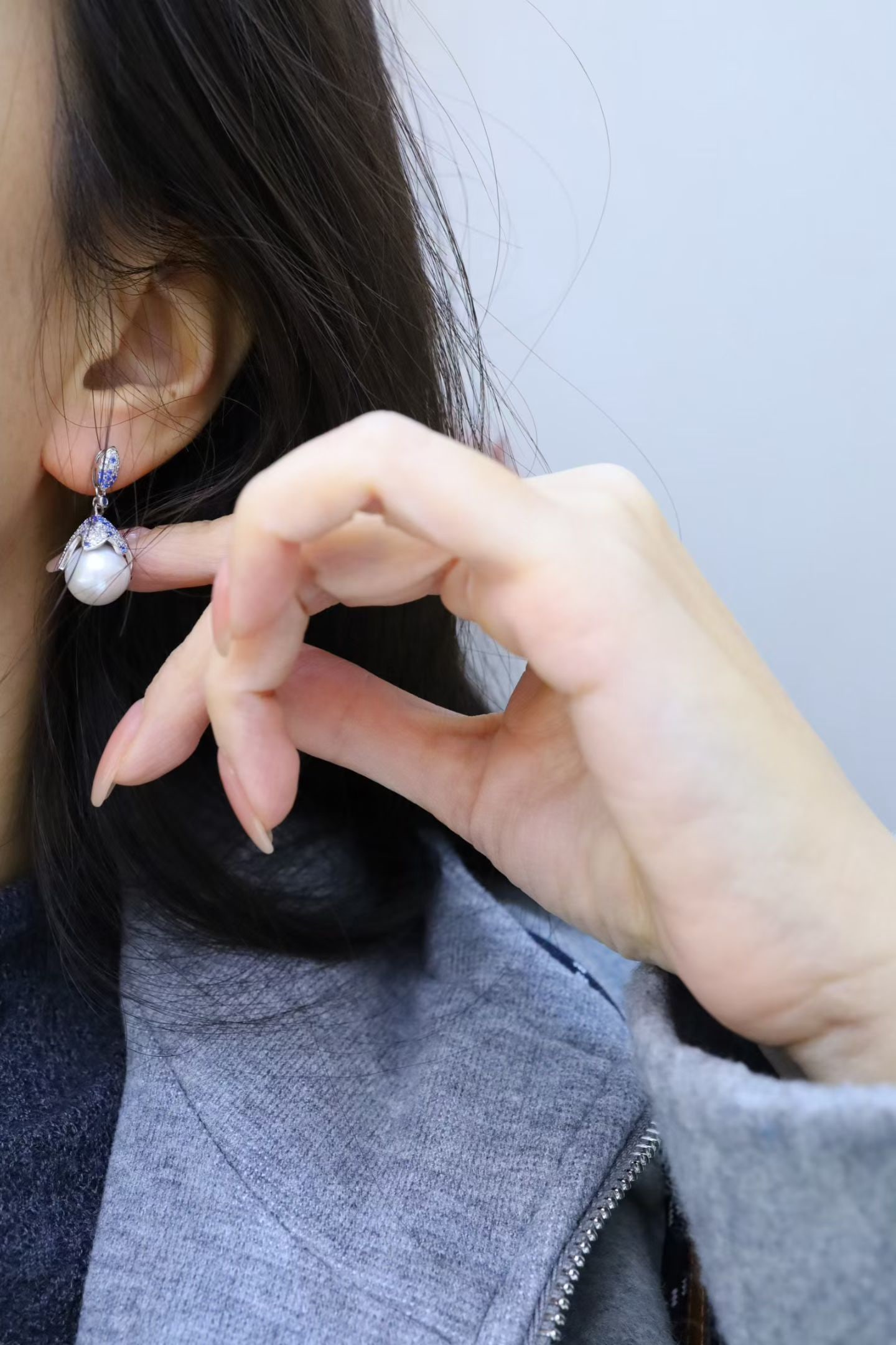 Sterling Silver Natural Pearl Earrings - 7