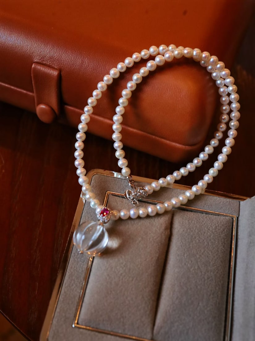 Natural Freshwater Pearl Necklace - 8
