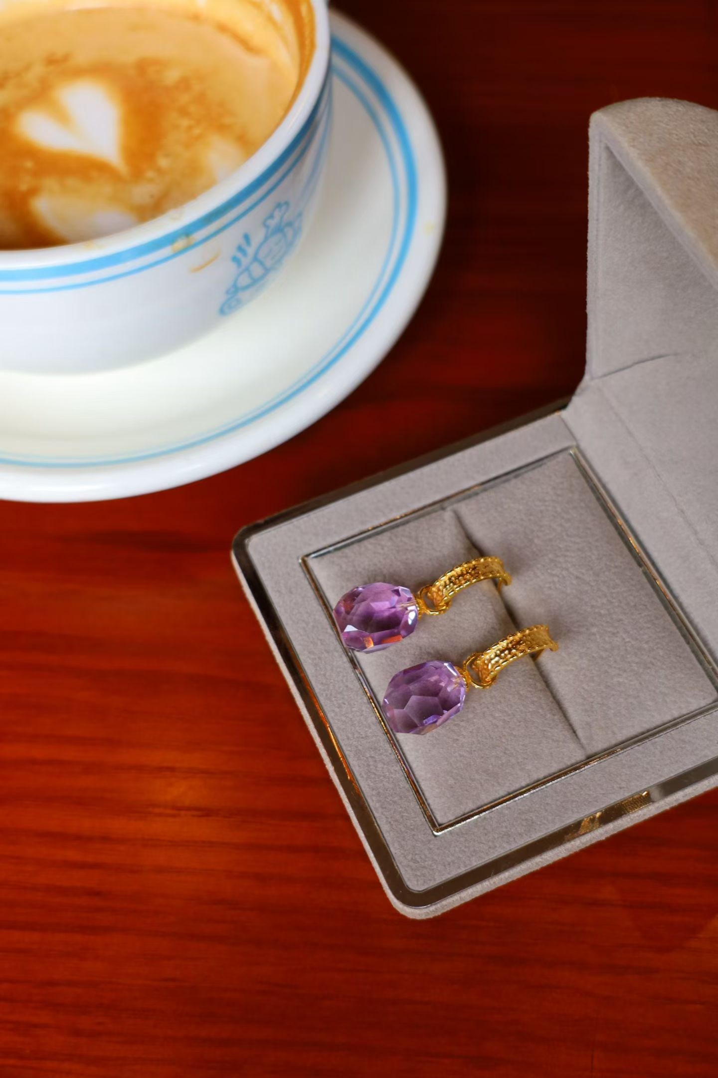 Natural Amethyst Earrings - 7