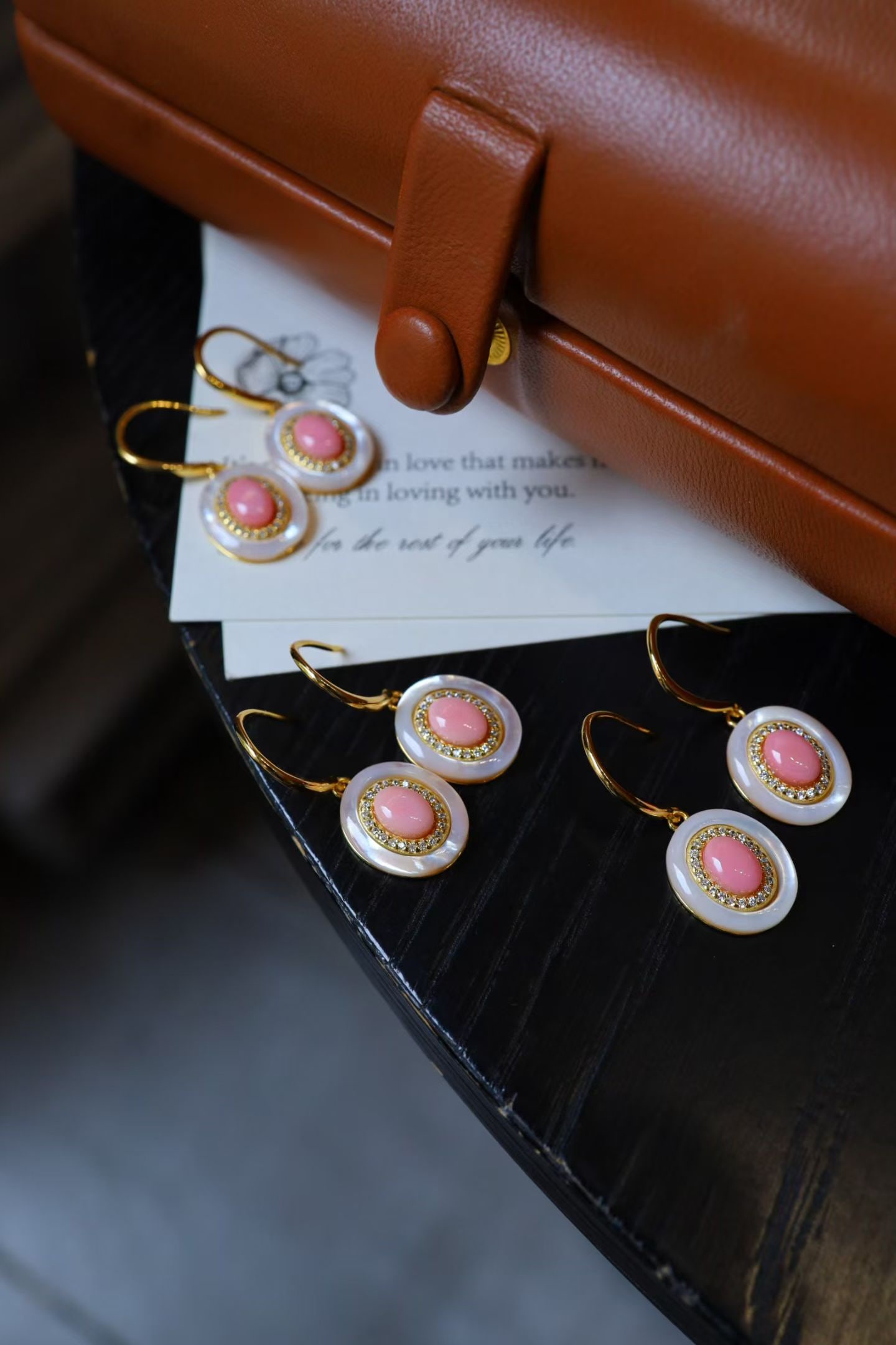 Sterling Silver Natural Cameo Shell Earrings - 3