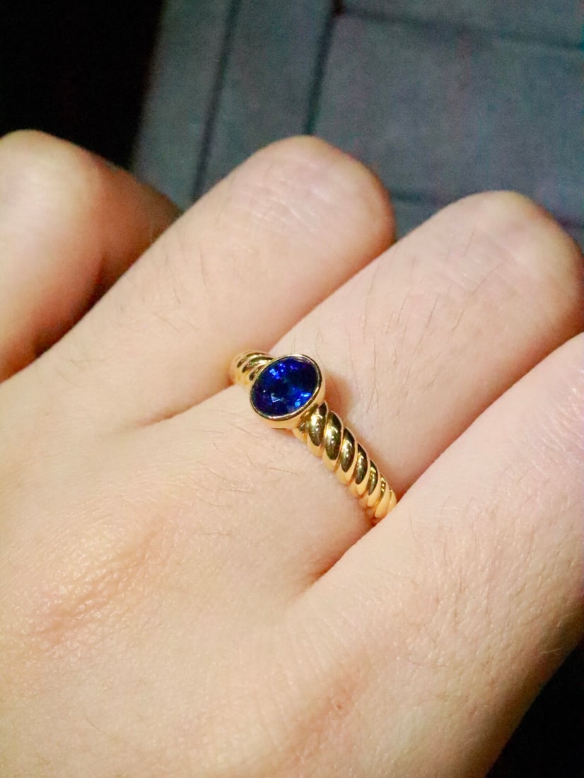 18K Blue Sapphire Ring - 5