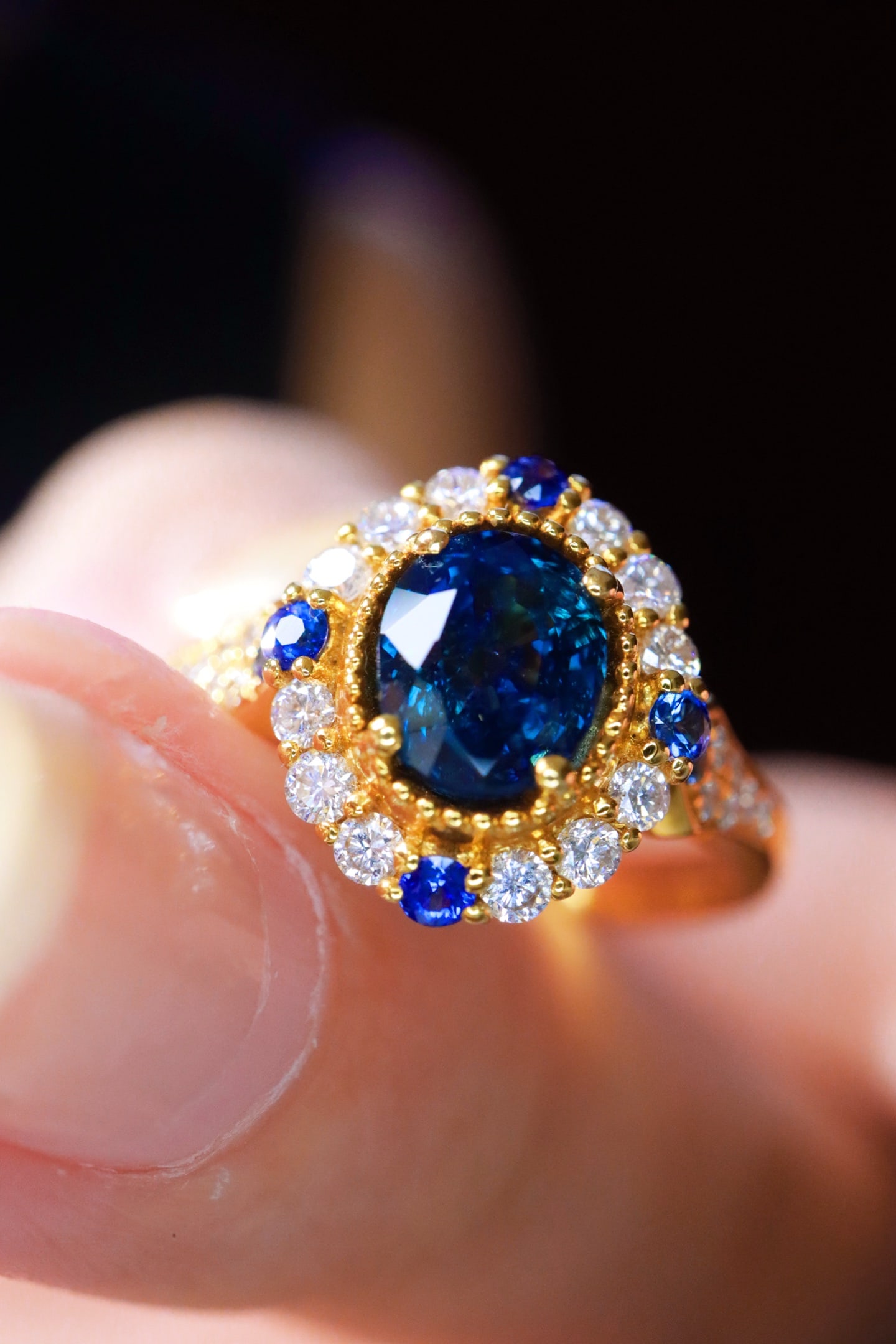 Royal Blue Sapphire Ring - 2