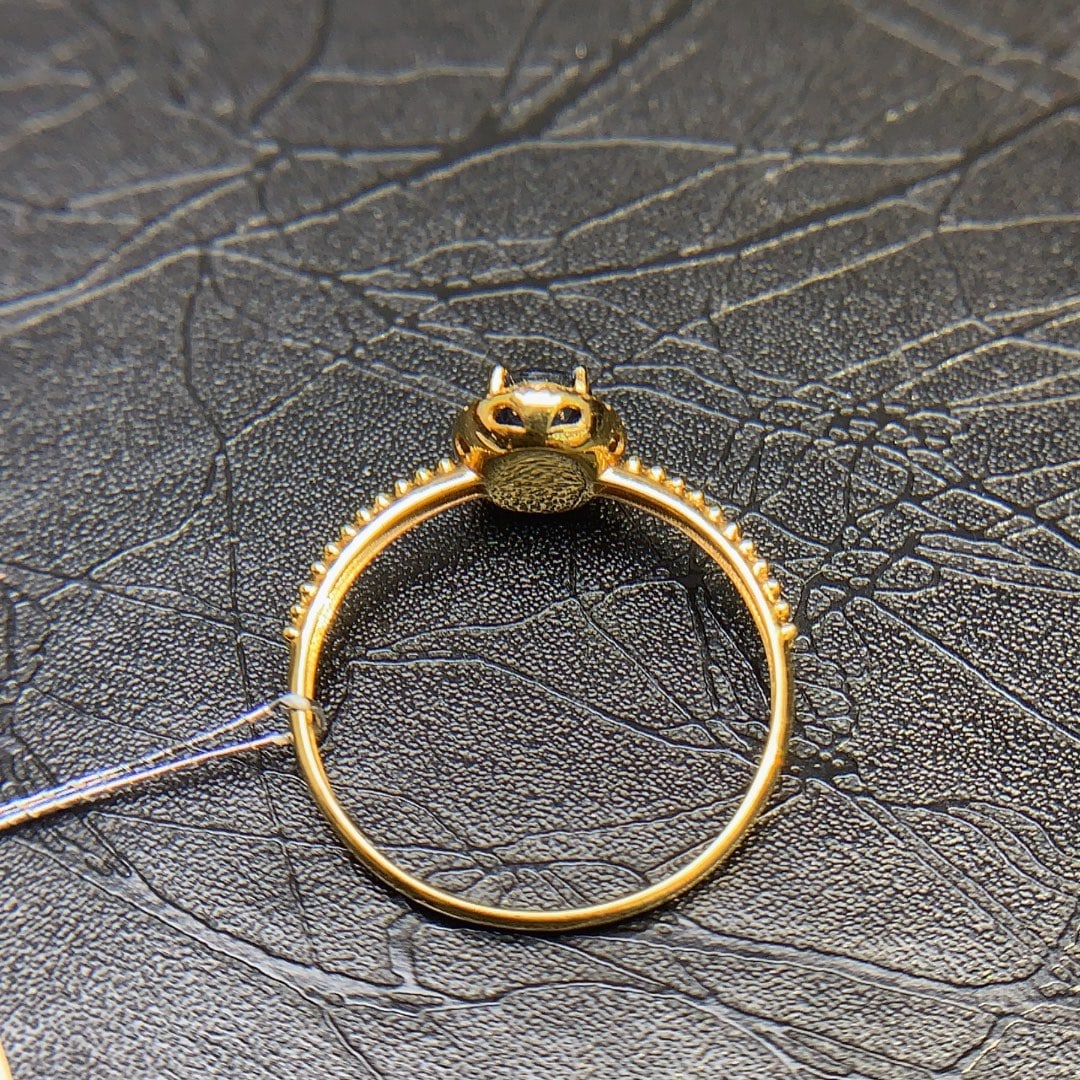 18K Gold Natural Sapphire Ring - 6