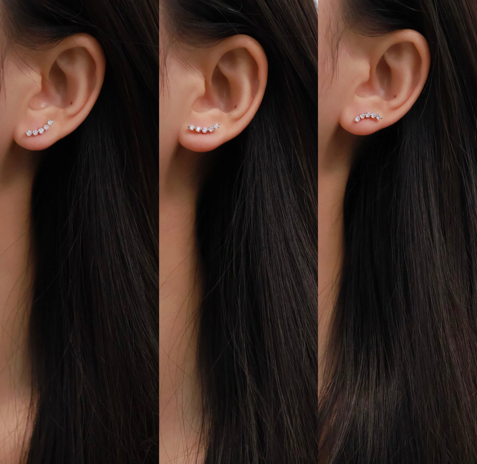 18K Gold Lab-Grown Diamond Earrings - 7