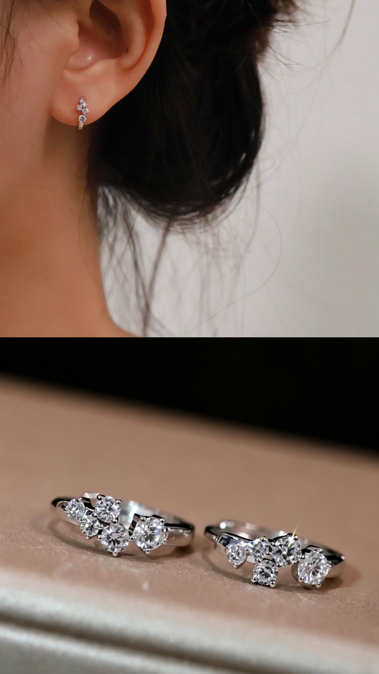 18K Gold Lab-Grown Diamond Earrings - 5