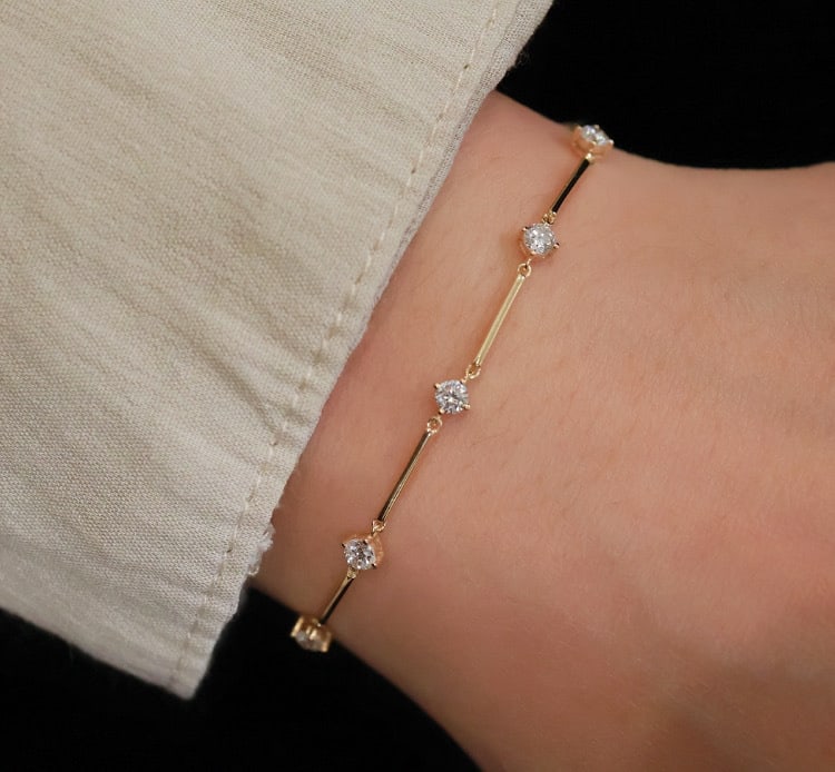 18K Gold Lab-Grown Diamond Bracelet - 2
