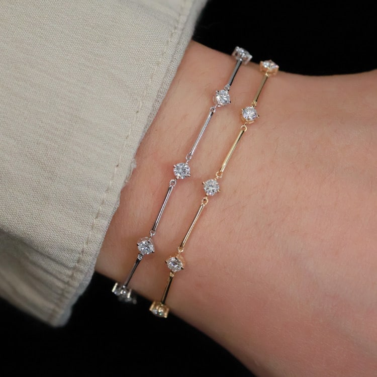 18K Gold Lab-Grown Diamond Bracelet - 4