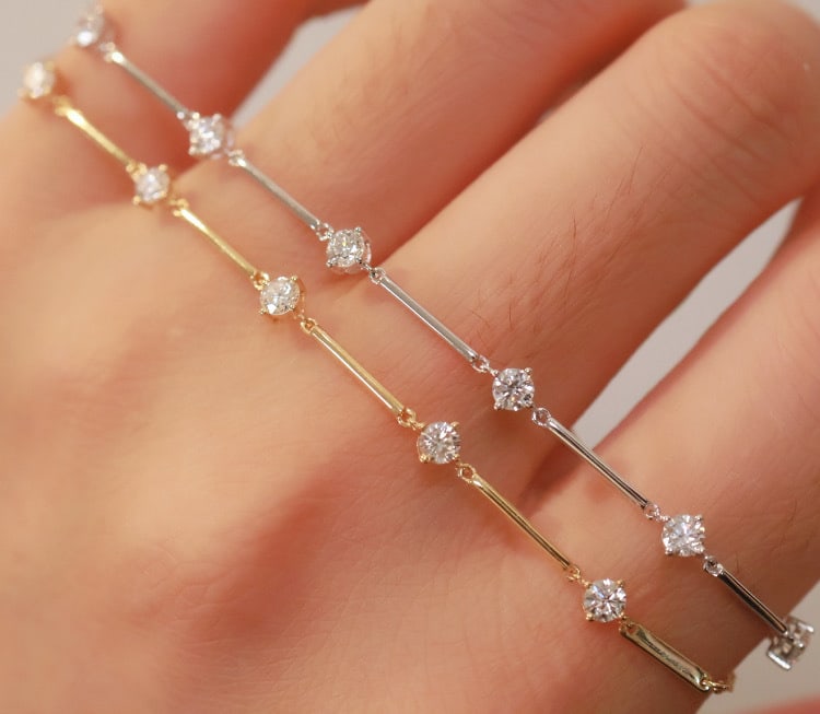 18K Gold Lab-Grown Diamond Bracelet - 5