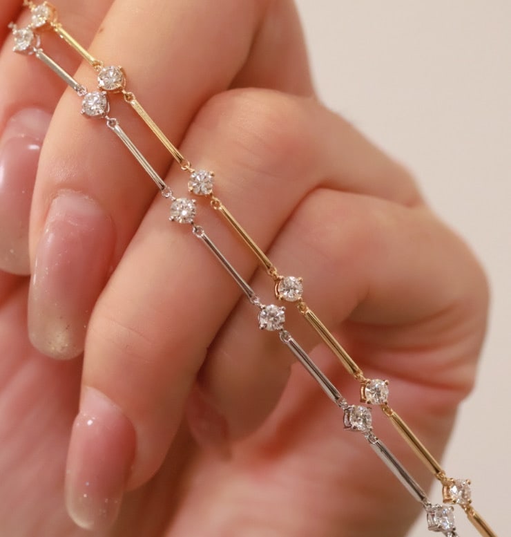 18K Gold Lab-Grown Diamond Bracelet - 6