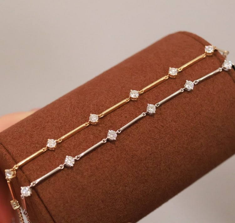 18K Gold Lab-Grown Diamond Bracelet - 8