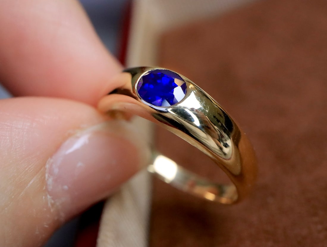18K Gold Sapphire Ring - 2
