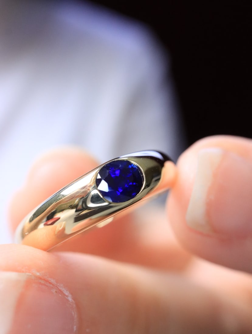 18K Gold Sapphire Ring - 3