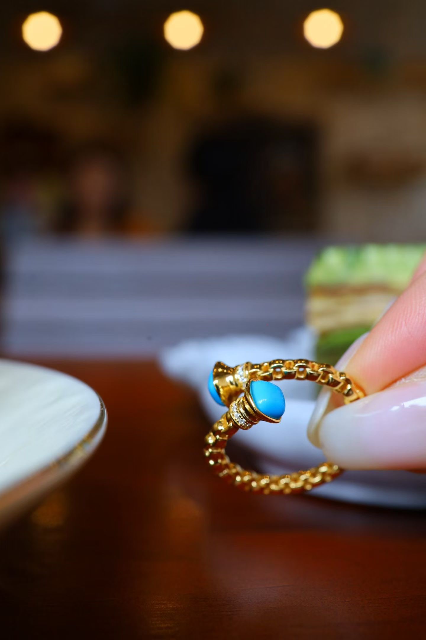 Sterling Silver Enhanced Turquoise Ring - 2