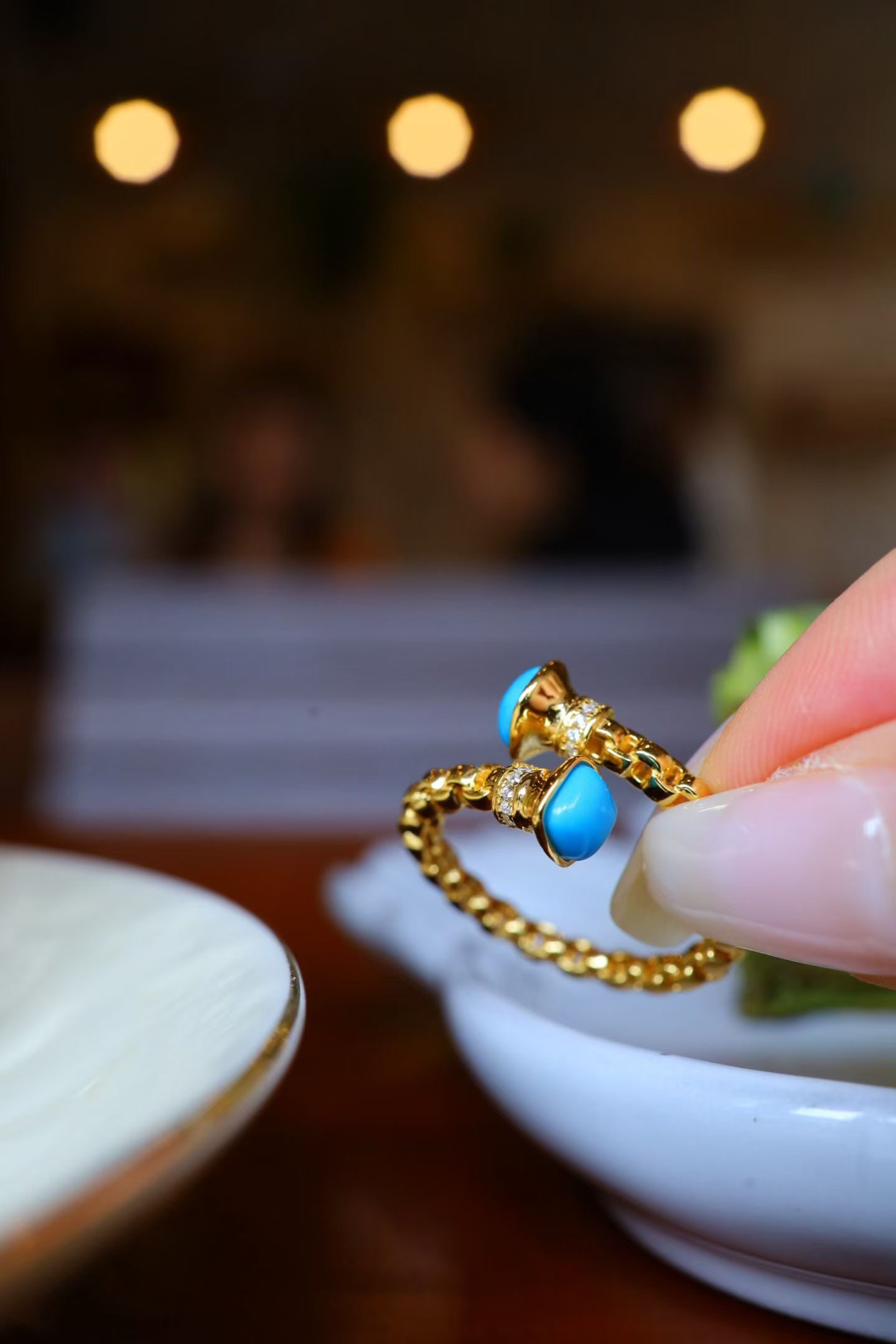 Sterling Silver Enhanced Turquoise Ring - 4
