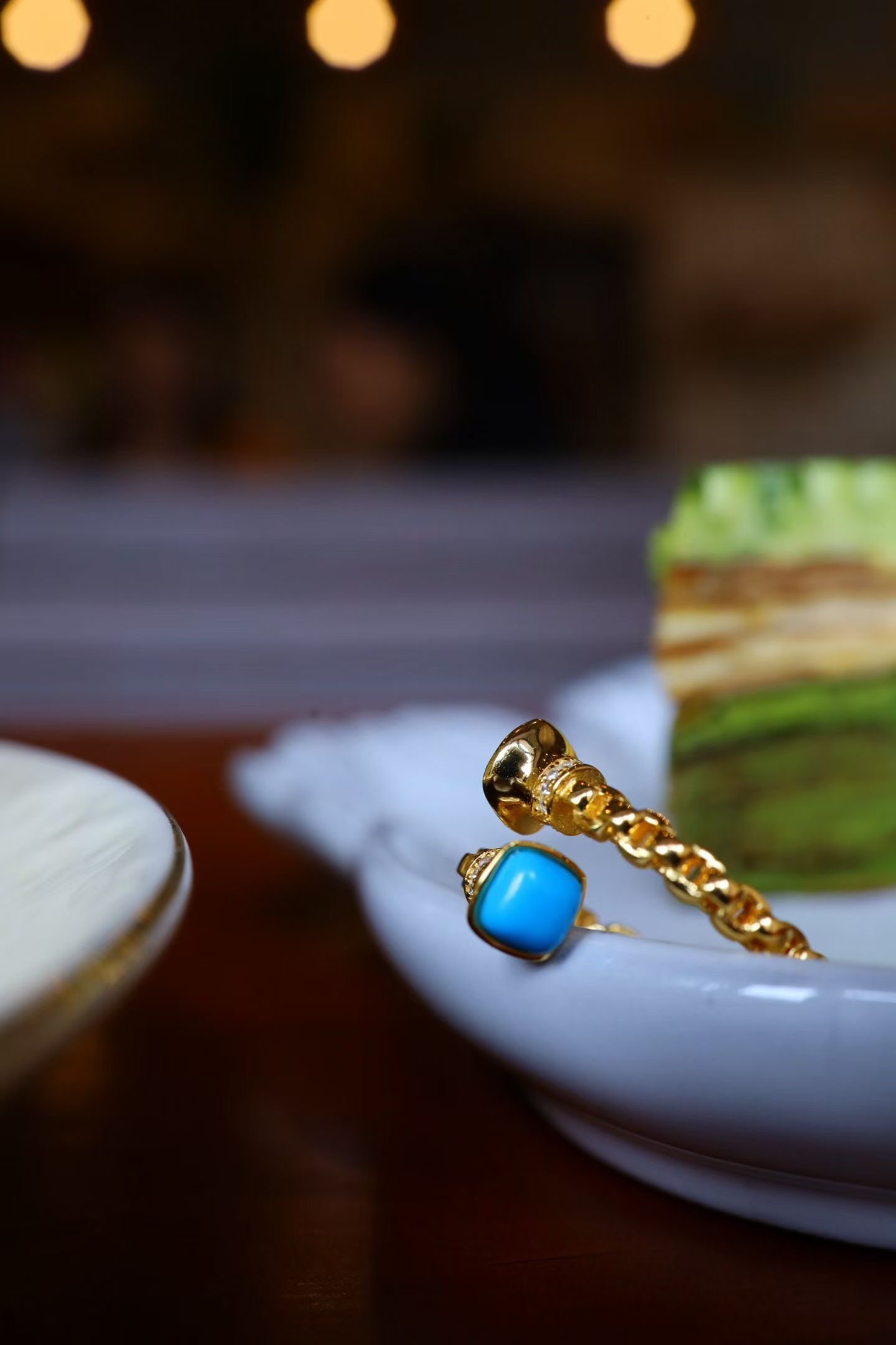 Sterling Silver Enhanced Turquoise Ring - 6