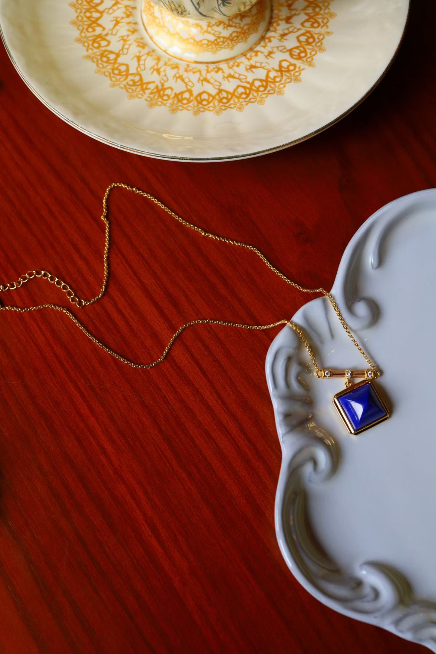 S925 Silver Natural Lapis Lazuli Necklace - 4