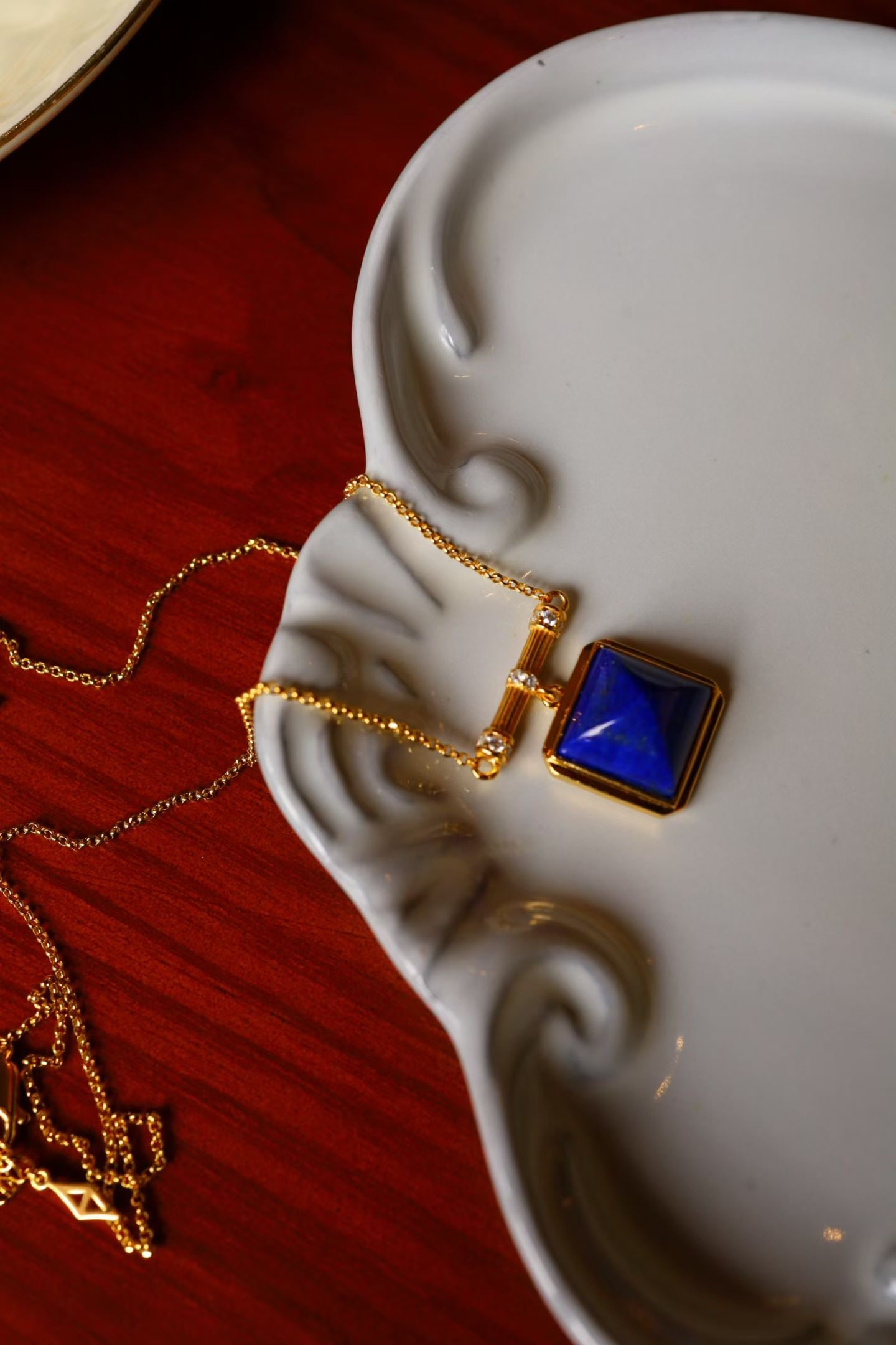 S925 Silver Natural Lapis Lazuli Necklace - 6