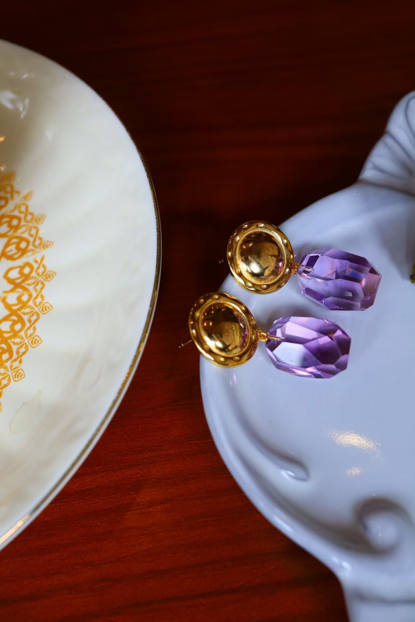 Natural Amethyst Earrings - 4