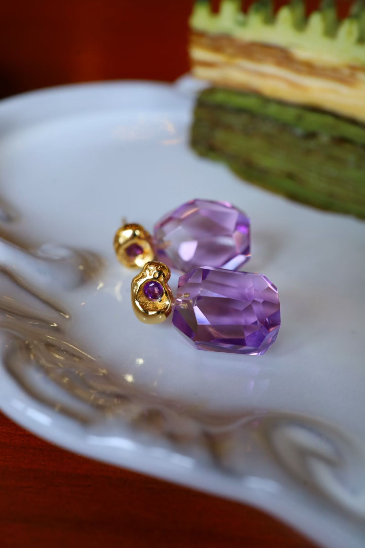 Sterling Silver Amethyst Earrings - 2